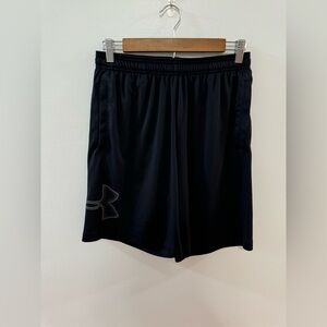 Pre-Owned MD Under Armour Black Loose Fit Graphic Athletic Shorts